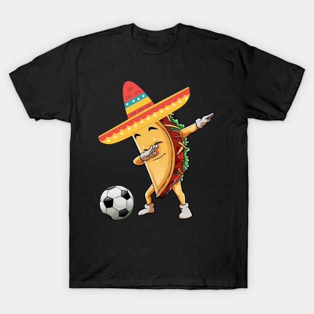 Dabbing soccer taco dab T-Shirt by Antoniusvermeu